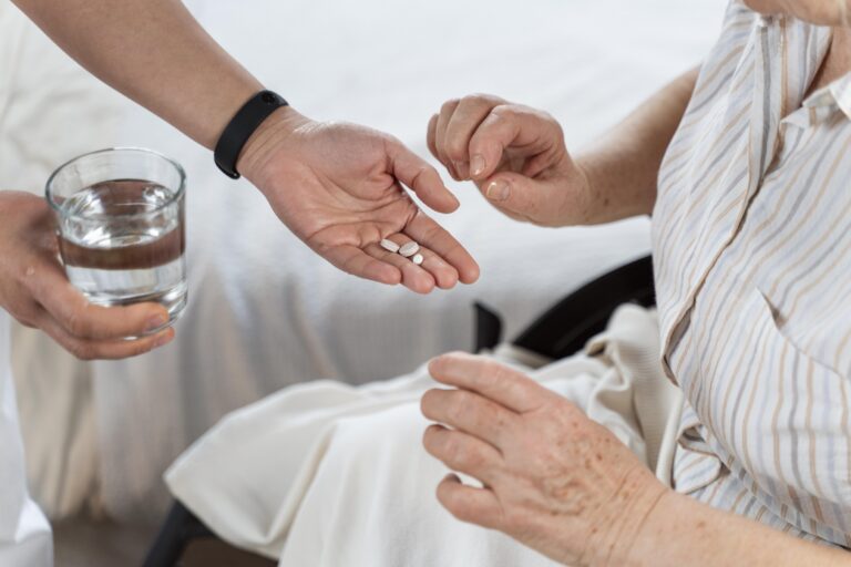 At home support with medication